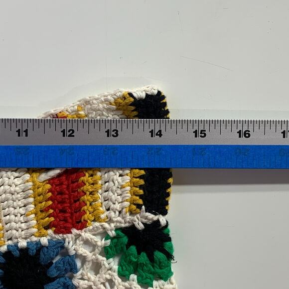 Farm Rio Multi Circles Crochet Shorts Size M Cream Cotton Floral Vibrant Boho - Picture 8 of 12